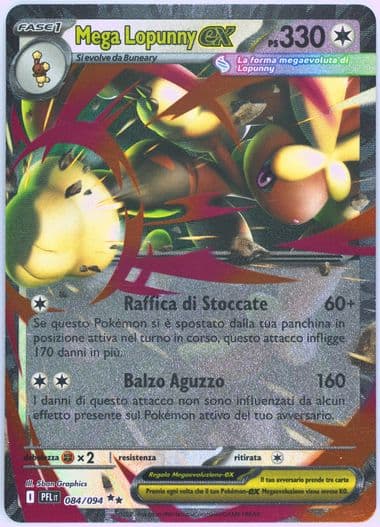 Mega Lopunny EX (084) 2025 Pokemon Italian Pfl It-Phantasmal Flames
