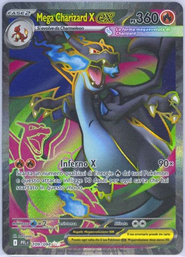 Mega Charizard X EX Ultra Rare (109) 2025 Pokemon Italian Pfl It-Phantasmal Flames