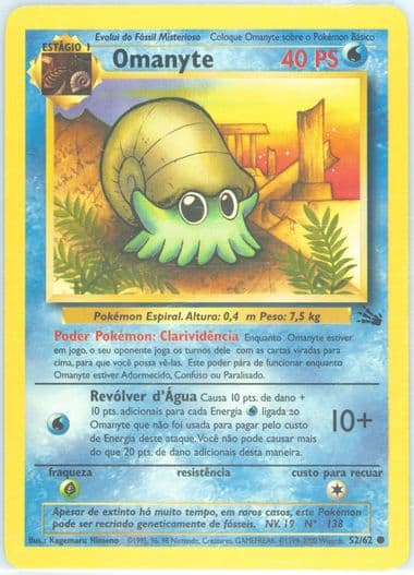 Omanyte (52) 2000 Pokemon Portuguese Fossil