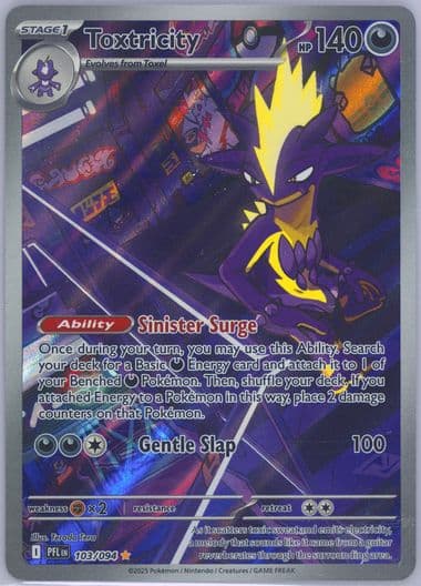 Toxtricity Phantasmal Flames Prerelease (017) 2025 Pokemon Mep EN-Me Black Star Promo