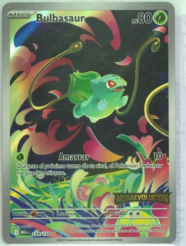 Bulbasaur Enhanced Booster Box Topper (133) 2025 Pokemon Spanish Meg ES-Mega Evolution
