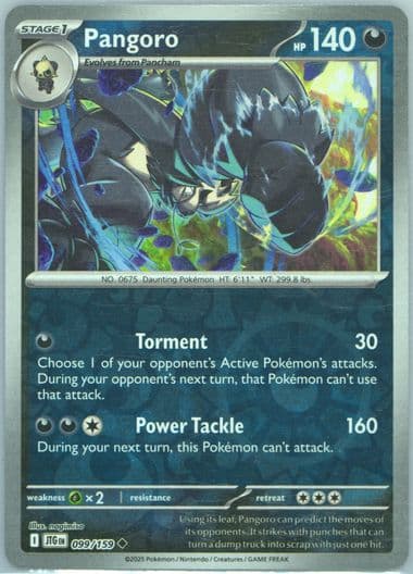 Pangoro Reverse Holo (099) 2025 Pokemon Jtg EN-Journey Together