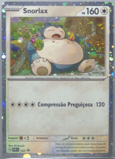 Snorlax Twilight Masquerade Four Pack Blister (122) 2024 Pokemon Portuguese Svp PT-SV Black Star Promo