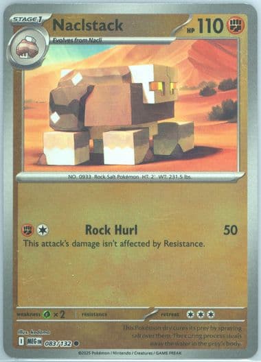 Naclstack Reverse Holo (083) 2025 Pokemon Meg EN-Mega Evolution