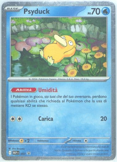 Psyduck Mega Evolution Three Pack Blister (007) 2025 Pokemon Italian Mep It-Me Black Star Promo