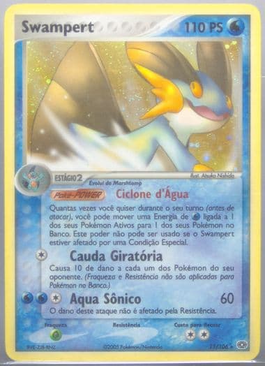 Swampert-Holo Portuguese (11) 2005 Pokemon EX Emerald