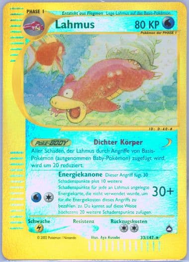 Lahmus-Reverse Foil German (33) 2003 Pokemon Aquapolis