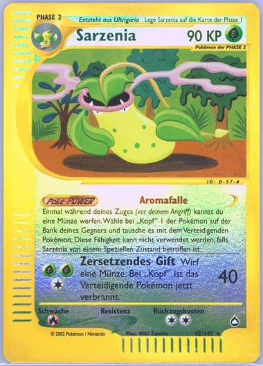 Sarzenia-Reverse Foil German (42) 2003 Pokemon Aquapolis