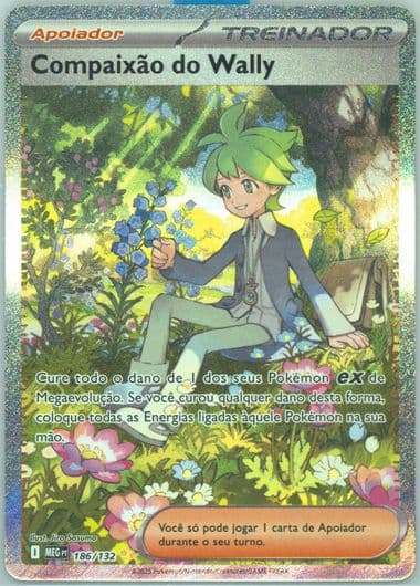 Wally's Compassion Special Illustration Rare (186) 2025 Pokemon Portuguese Meg PT-Mega Evolution