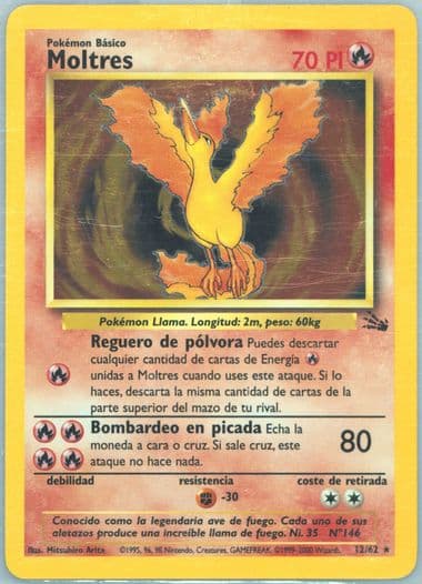 Moltres-Holo (12) 2000 Pokemon Spanish Fossil