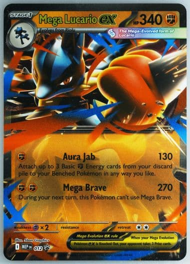 Mega Lucario EX Mega Lucario EX Figure Collection-Jumbo (012) 2025 Pokemon Mep EN-Me Black Star Promo