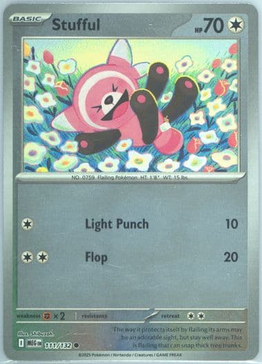 Stufful Reverse Holo (111) 2025 Pokemon Meg EN-Mega Evolution