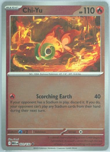 Chi-YU Reverse Holo (031) 2025 Pokemon Meg EN-Mega Evolution