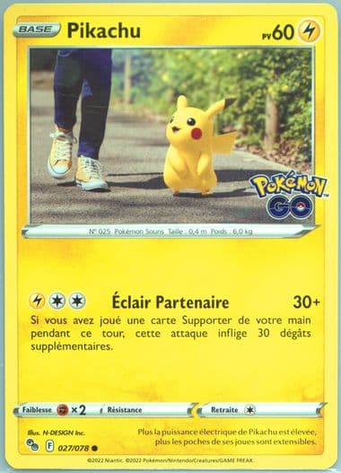 Pikachu French (027) 2022 Pokemon Go