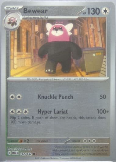 Bewear Reverse Holo (112) 2025 Pokemon Meg EN-Mega Evolution