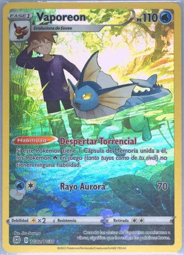Full Art/Vaporeon Spanish (TG02) 2022 Pokemon Sword & Shield Brilliant Stars