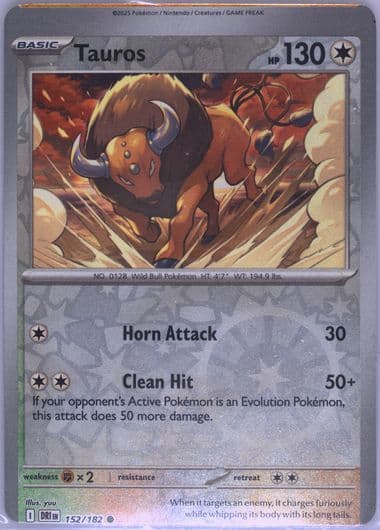 Tauros Reverse Holo (152) 2025 Pokemon Dri EN-Destined Rivals