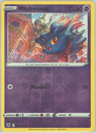 Misdreavus-Reverse Foil (058) 2022 Pokemon Sword & Shield Astral Radiance