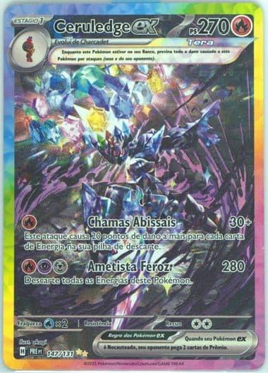 Ceruledge EX Special Illustration Rare (147) 2025 Pokemon Portuguese Pre PT-Prismatic Evolutions