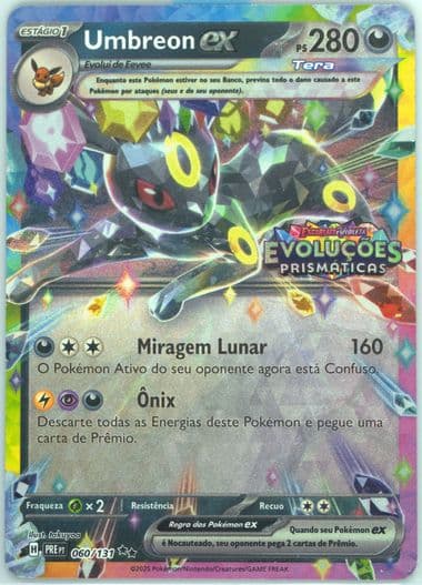 Umbreon EX Surprise Box Exclusive (060) 2025 Pokemon Portuguese Pre PT-Prismatic Evolutions