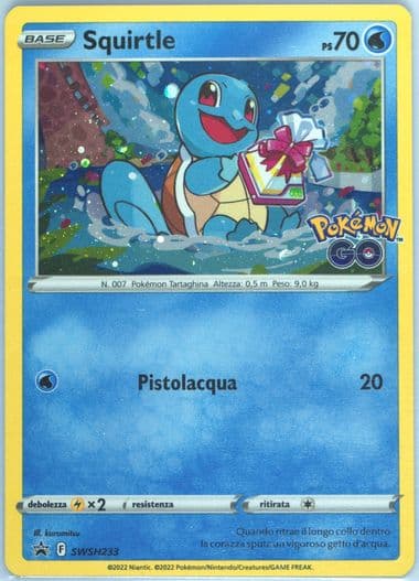 Squirtle-Holo Pokemon Go Pin Collection-Squirtle-Italian (233) 2022 Pokemon Swsh Black Star Promo