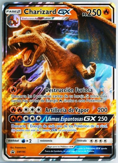 Charizard GX Detective Pikachu Charizard-GX Jumbo-Spanish (SM195) 2019 Pokemon SM Black Star Promo