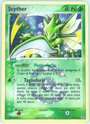 Scyther-Reverse Foil Italian (29) 2004 Pokemon EX Fire Red & Leaf Green