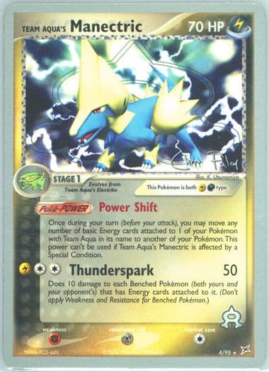 Team Aqua's Manectric Blaziken Tech (4) 2004 Pokemon World Championships Promo