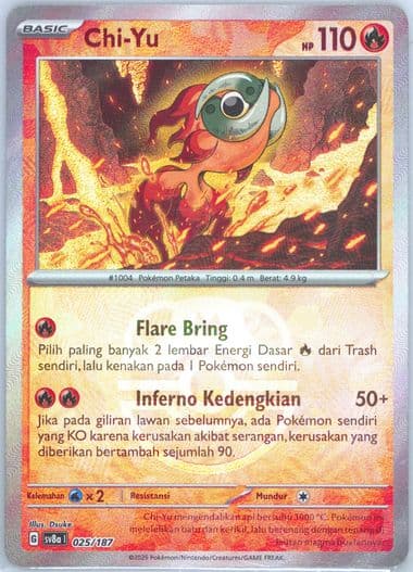 Chi-YU Master Ball Reverse Holo (025) 2025 Pokemon Indonesian Sv8a I-Terastal Fest EX