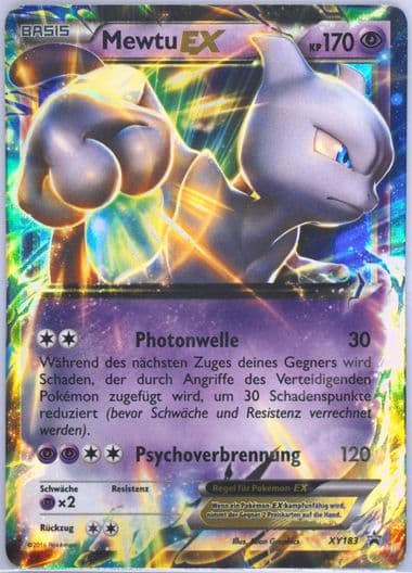 Mewtwo EX Mewtwo-EX Box-German (XY183) 2016 Pokemon XY Black Star Promo