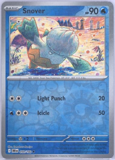 Snover Reverse Holo (059) 2025 Pokemon Dri EN-Destined Rivals