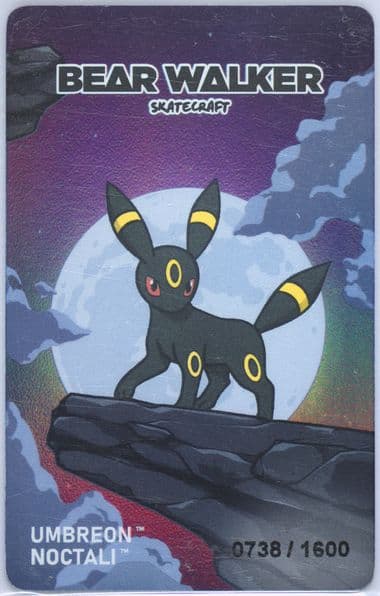 Umbreon Inverted Back 2025 Pokemon Center X Bear Walker Collection Cards