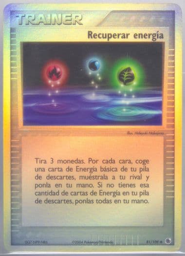Recuperar Energia-Reverse Foil (81) 2004 Pokemon Spanish EX Ruby & Sapphire