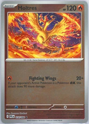 Moltres Reverse Holo (014) 2025 Pokemon Pfl EN-Phantasmal Flames