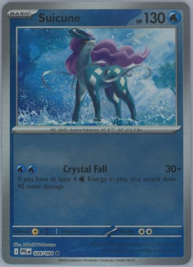 Suicune Reverse Holo (026) 2025 Pokemon Pfl EN-Phantasmal Flames
