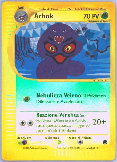Arbok-Reverse Foil Italian (35) 2002 Pokemon Expedition