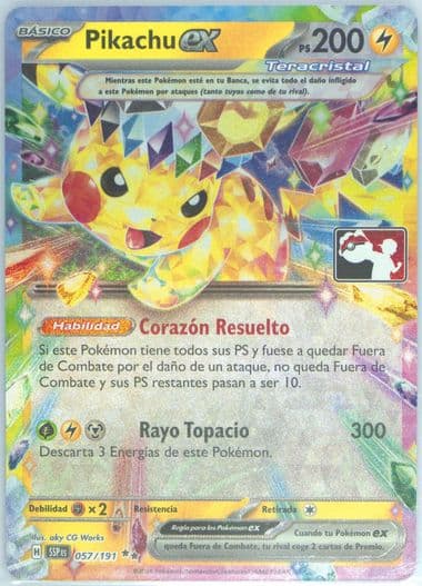 Pikachu EX (057) 2025 Pokemon Spanish Play! Pokemon Prize Pack: Series 7