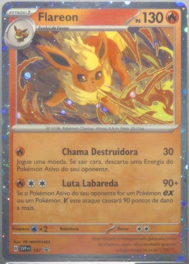 Flareon Prismatic Evolutions Poster Collection (167) 2025 Pokemon Portuguese Svp PT-SV Black Star Promo