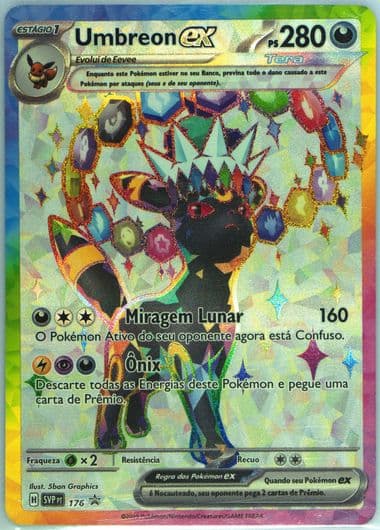 Umbreon EX Prismatic Evolutions Premium Collection (176) 2025 Pokemon Portuguese Svp PT-SV Black Star Promo