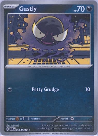 Gastly Reverse Holo (054) 2025 Pokemon Pfl EN-Phantasmal Flames