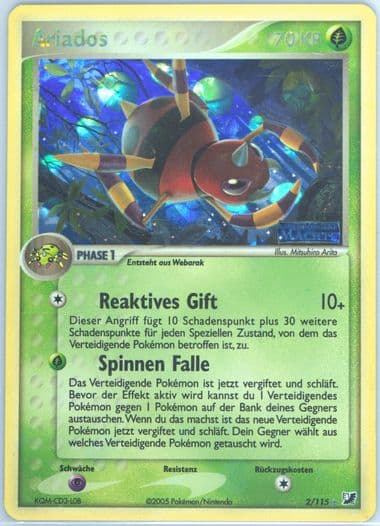 Ariados-Reverse Foil German (2) 2005 Pokemon EX Unseen Forces