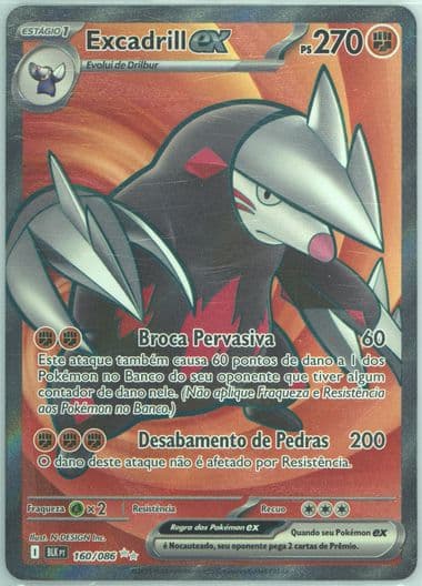 Excadrill EX Ultra Rare (160) 2025 Pokemon Portuguese Blk PT-Black Bolt