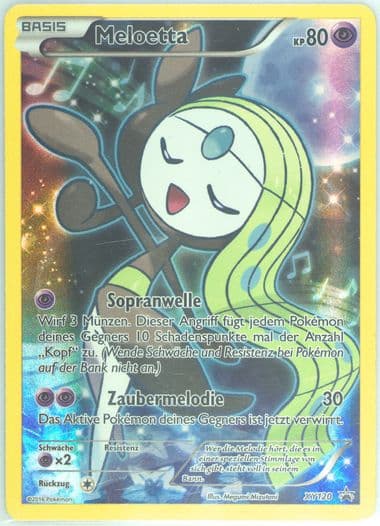 Full Art/Meloetta Mythical Pokemon Collection-German (XY120) 2016 Pokemon XY Black Star Promo