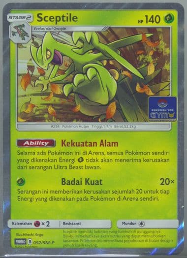 Sceptile-Holo Pokemon Gym Prize (092) 2020 Pokemon Indonesian SM Promo