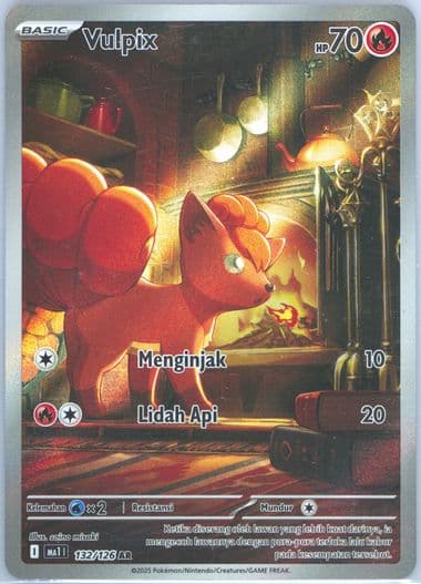 Vulpix Art Rare (132) 2025 Pokemon Indonesian MA1 I-Mega Evolution