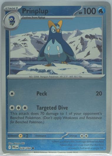 Prinplup Reverse Holo (028) 2025 Pokemon Pfl EN-Phantasmal Flames