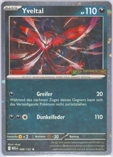 Yveltal German Exclusive (088) 2025 Pokemon German Meg de-Mega Evolution