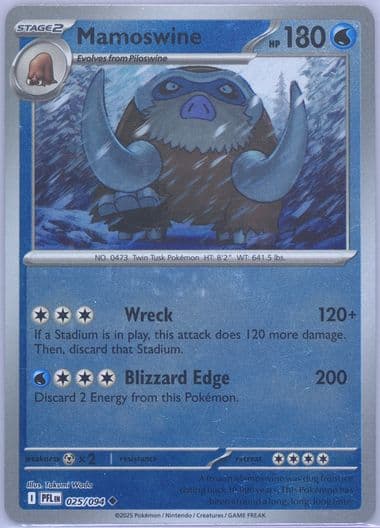 Mamoswine Reverse Holo (025) 2025 Pokemon Pfl EN-Phantasmal Flames