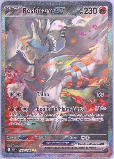 Reshiram EX Special Illustration Rare (166) 2025 Pokemon Portuguese Wht PT-White Flare