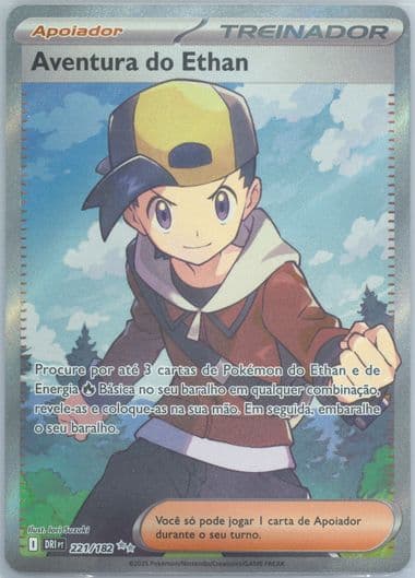 Ethan's Adventure Ultra Rare (221) 2025 Pokemon Portuguese Dri PT-Destined Rivals